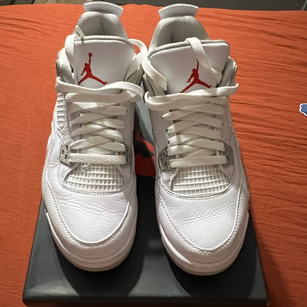 White and Red Sneakers